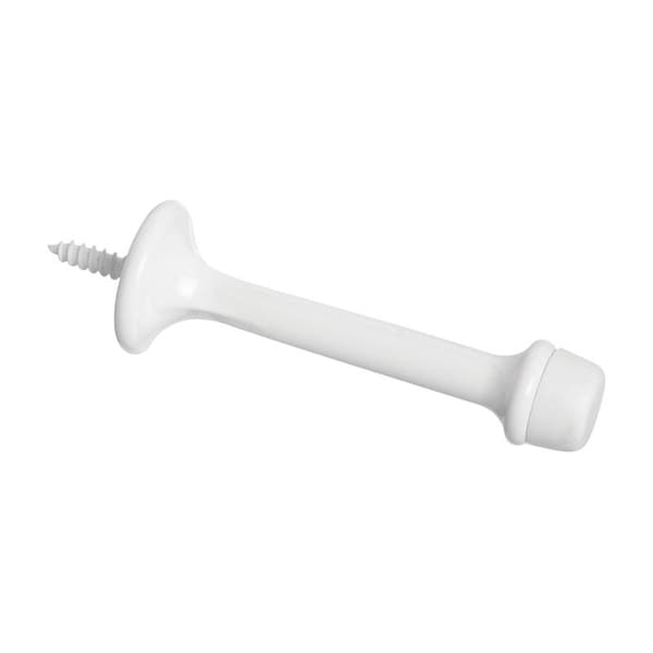 National Hardware National Hardware 3 in. L Zinc w/Rubber Tip White Rigid Door Stop Mounts to wall - N248-419
