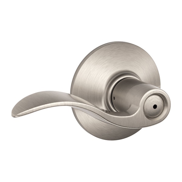 Schlage Schlage Accent Satin Nickel Privacy Lockset 1-3/4 in. - F40VACC619