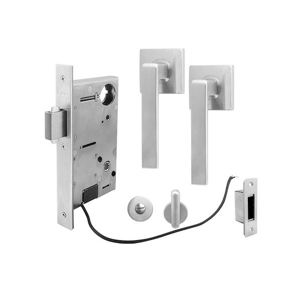 Inox 9740 Sliding Door Privacy 345 Tokyo 2-3/4" Backset 32D RH - XGS345-PD9740-32D-RH