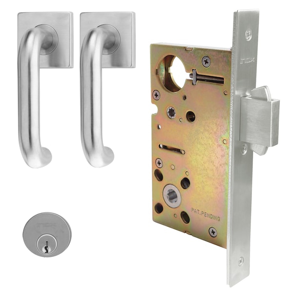 Inox 9570 Sliding Door Classroom 202 Munich 2-1/2" Backset 32D RH - XGS202-PD9570A-32D-RH
