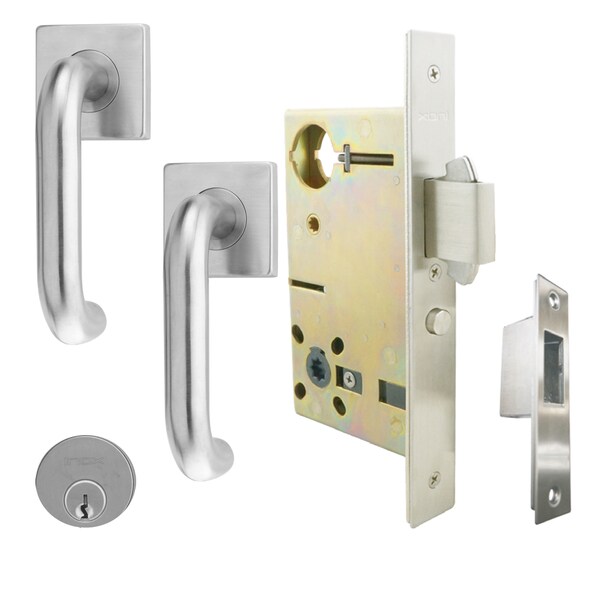 Inox 9680 Sliding Door Storeroom 202 Munich 2-1/2" Backset 32D RH - XGS202-PD9680A-32D-RH