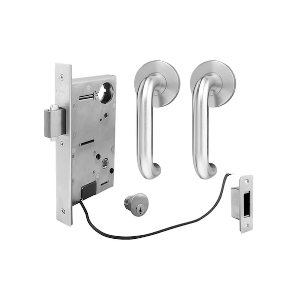 Inox 9770 Sliding Door Classroom 202 Munich 2-3/4" Backset 32D LH - XGT202-PD9770-32D-LH