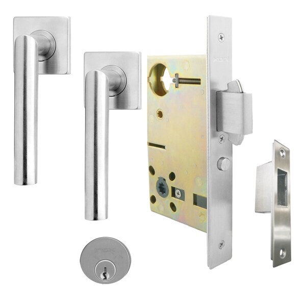 Inox 9680 Sliding Door Storeroom 205 Frankfurt 2-3/4" Backset 32D RH - XGS205-PD9680-32D-RH