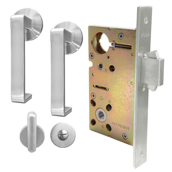 Inox 9540 Sliding Door Privacy 346 Osaka 2-3/4" Backset 32D RH - XGT346-PD9540-32D-RH