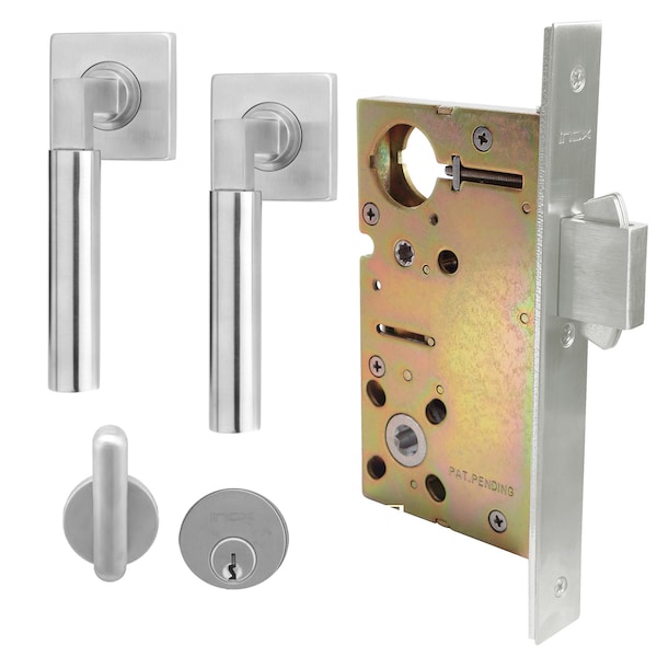 Inox 9540 Sliding Door Privacy 221 Aurora 2-3/4" Backset 32D LH - XGS221-PD9540-32D-LH
