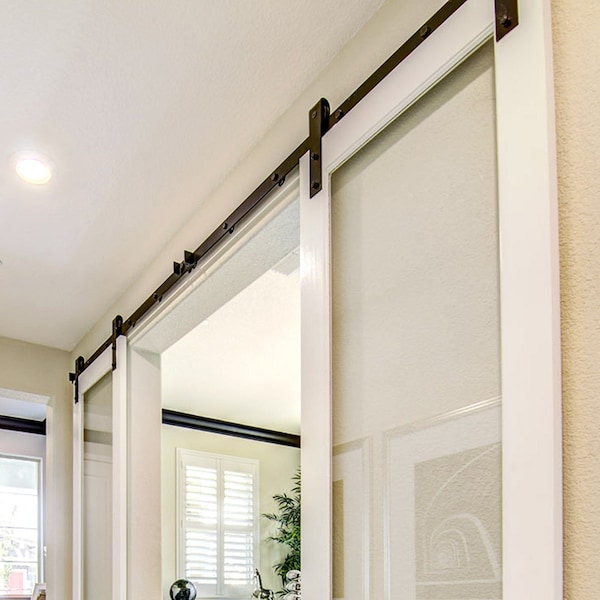 Ekena Millwork 11" Pull Handle & 6" Flush Pull for 1 3/4" Doors, White Bronze - GB6001PP4116WZ