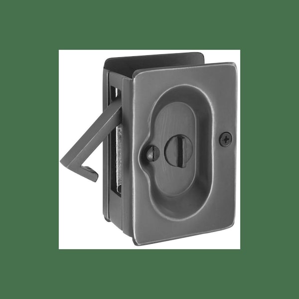 Patioplus Privacy Pocket Door Lock, Antique Nickel - PA2030484