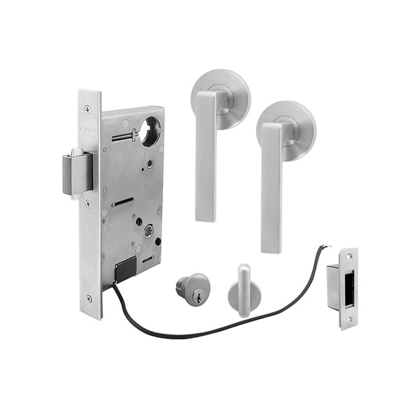 Inox 9750 Sliding Door Entry 345 Tokyo 2-3/4" Backset 32D RH - XGT345-PD9750-32D-RH