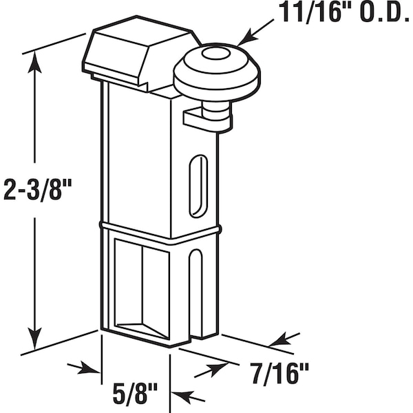 Prime-Line Prime-Line 11/16 in. D X 2.38 in. L Nylon Roller Assembly 2 pk - 1168