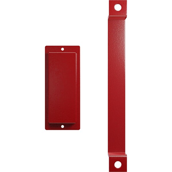 Ekena Millwork 11" Pull Handle & 6" Flush Pull for 1 3/4" Doors, Regal Red - GB6001PP4116RR