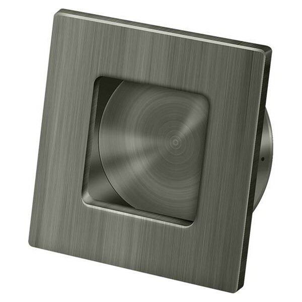 Deltana Square Heavy Duty Flush Pull Antique Nickel 2-3/4" - FPS234U15A