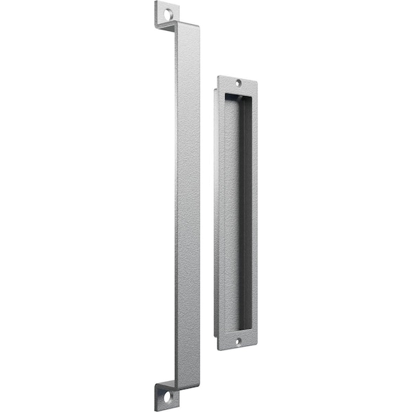 Ekena Millwork 16" Pull Handle & 12" Flush Pull for 2 1/4" Doors, PC Chrome - GB6001PP51612CR