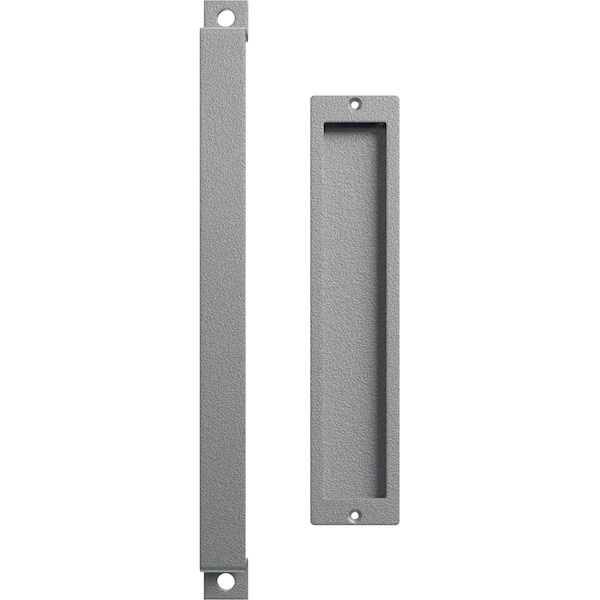 Ekena Millwork 16" Pull Handle & 12" Flush Pull for 2 1/4" Doors, PC Chrome - GB6001PP51612CR