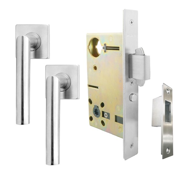 Inox 9610 Sliding Door Passage 205 Frankfurt 2-1/2" Backset 32D LH - XGS205-PD9610A-32D-LH