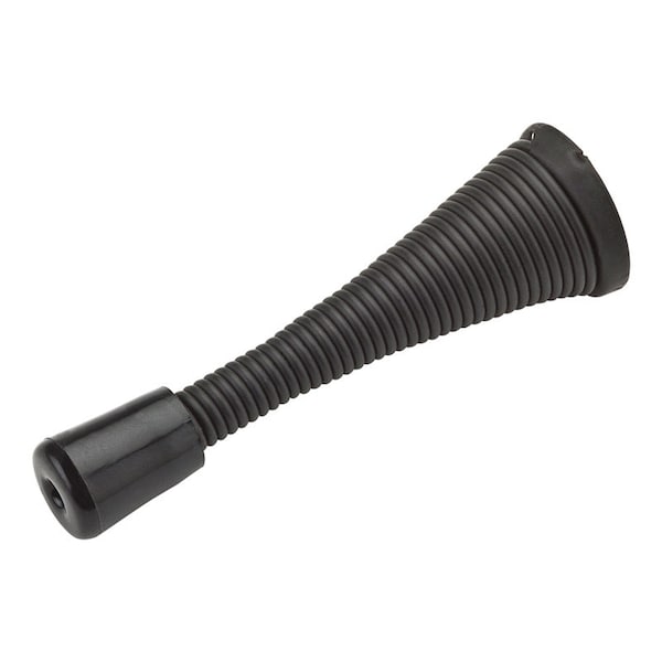 National Hardware National Hardware 3 in. L Steel w/Rubber Tip Oil Rubbed Bronze Black Spring Door Stop Mounts to wall - N331-132