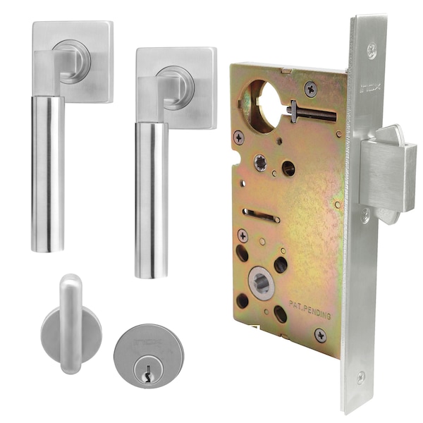 Inox 9550 Sliding Door Entry 221 Aurora 2-1/2" Backset 32D LH - XGS221-PD9550A-32D-LH