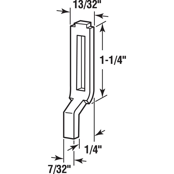 Prime-Line Prime-Line Zinc-Plated Steel Latch Strike 2 pk - 121090