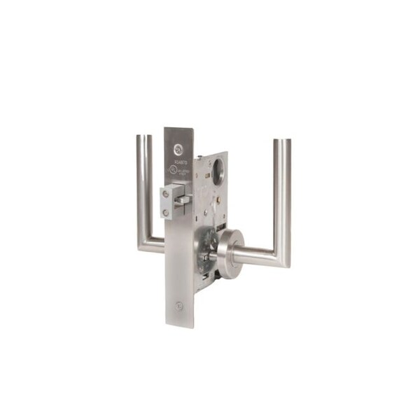 Trimco Right HStockholm Mortise Barn Door Latchset Privacy Cylinder Satin SS - 1074-2-RH-ST000.630