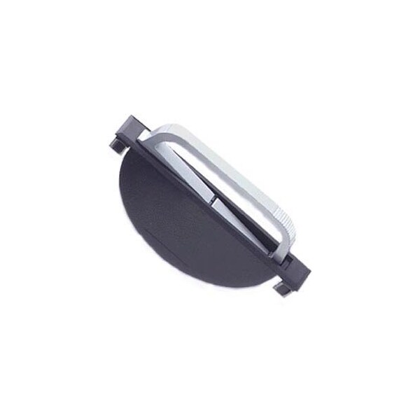 Southco Concealed Pull, Large Size, Plastic Housing, Black, Aluminum Handle, Silver - 67-47
