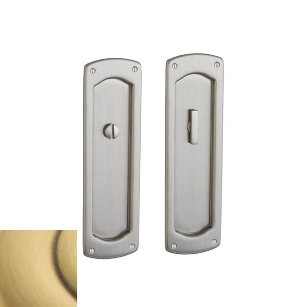 Baldwin Privacy Sliding Door Locks Satin Brass with Brown - PD007.060.PRIV