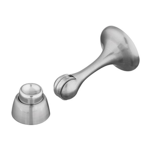 National Hardware National Hardware Zinc Satin Nickel Silver Magnetic Door Stop Mounts to door and wall - N328-195