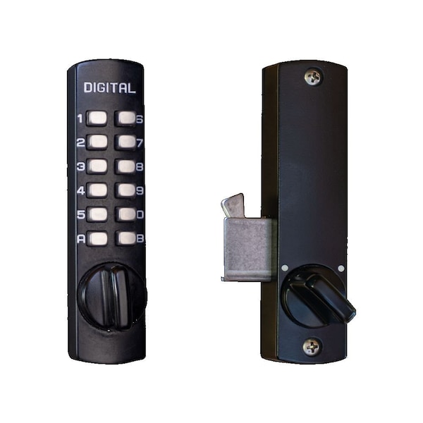 Lockey Usa Mechanical Keyless Sliding Patio Door Lock, C150, Jet Black - C150JBMG