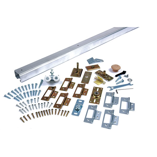 National Guard Track Kit, Top, 3 ft L, 75 lb Limit - SLAL-75-BF2DR-36