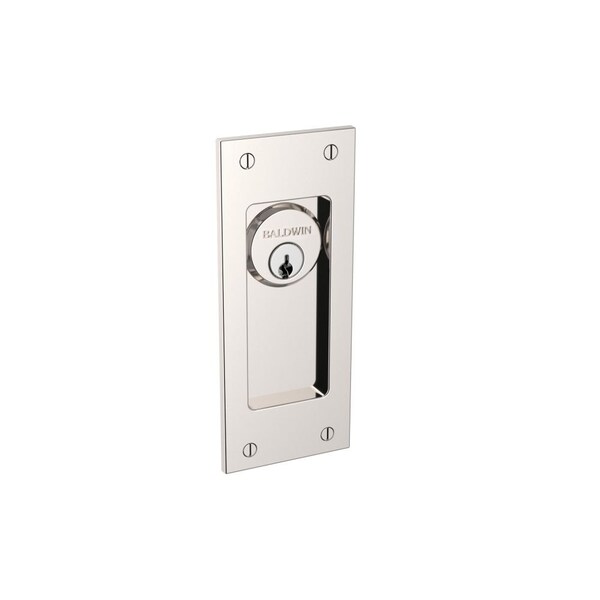 Baldwin Keyed Entry Sliding Door Locks Lifetime Bright Nickel - PD006.055.ENTR