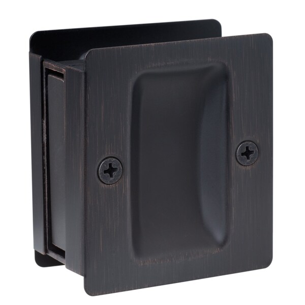 Sure-Loc Hardware Sure-Loc Hardware Square Pocket Door Pull, Passage, Polished Chrome - DP-SQ01 26
