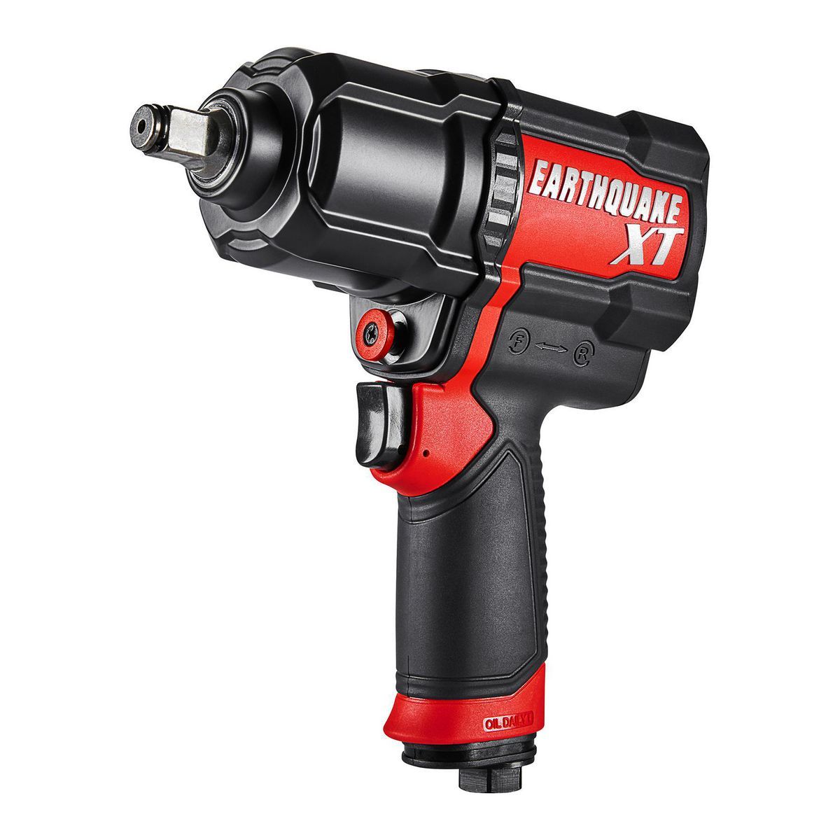 Llave de impacto de aire compuesto Earthquake Xt de 1/2 pulgadas, doble martillo, 1200 ft-lbs, rojo - 58681