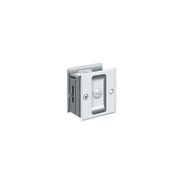 Deltana Pocket Lock, 2-1/2" X 2-3/4" Privacy Bright Chrome - SDL25U26