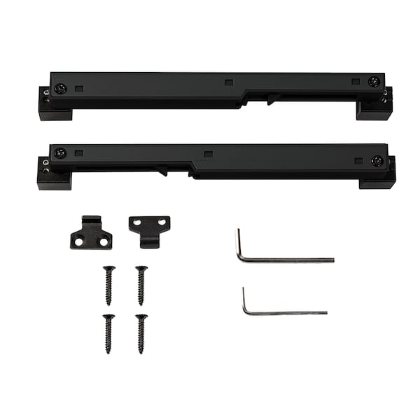 Quiet Glide Soft Close 60" Black Wedge Mini Double Barn Door Hardware - NT.1310.02.08-60-2-SC