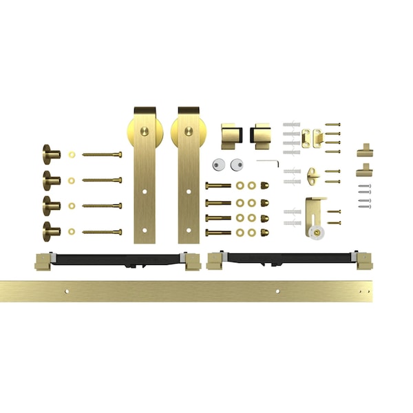 National Hardware National Hardware Designer 72 in. L Brushed Gold Steel Barn Door Hanger Kit 1 pc - N700-006