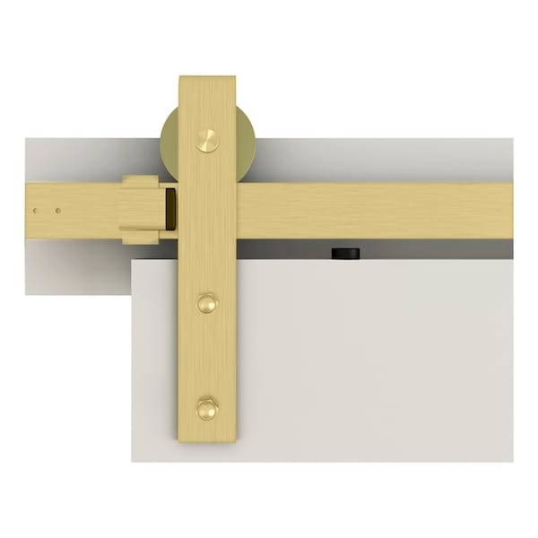 National Hardware National Hardware Designer 72 in. L Brushed Gold Steel Barn Door Hanger Kit 1 pc - N700-006