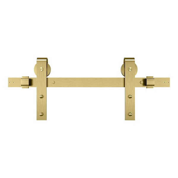 National Hardware National Hardware Designer 72 in. L Brushed Gold Steel Barn Door Hanger Kit 1 pc - N700-006