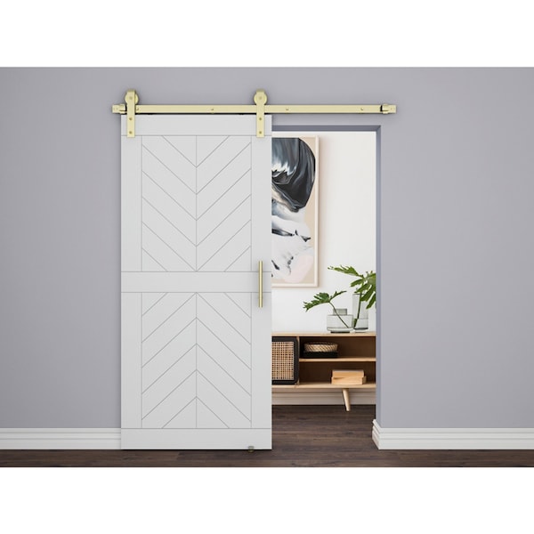 National Hardware National Hardware Designer 72 in. L Brushed Gold Steel Barn Door Hanger Kit 1 pc - N700-006