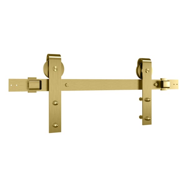 National Hardware National Hardware Designer 72 in. L Brushed Gold Steel Barn Door Hanger Kit 1 pc - N700-006