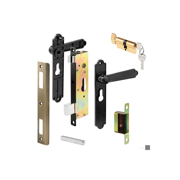 Prime-Line Zamak Twist-In Sliding Door Lock, 1-9/16 Inch Hole Spacing, Black - K 5092