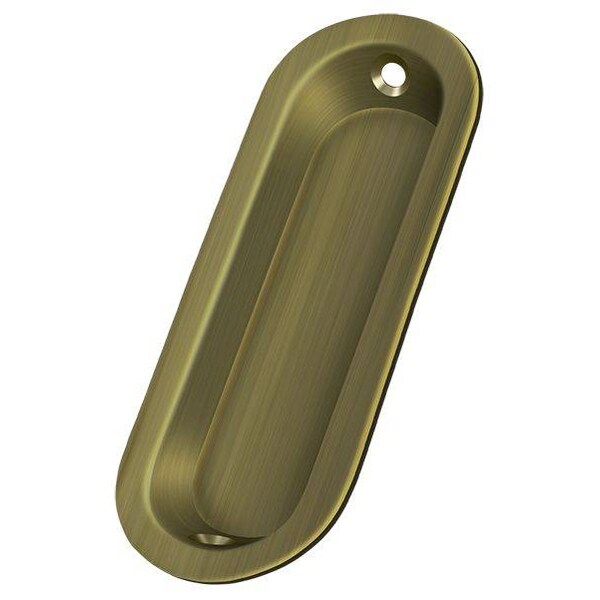 Deltana Flush Pull, Oblong, 3-1/2" X 11/4" X 5/16" Antique Brass - FP223U5