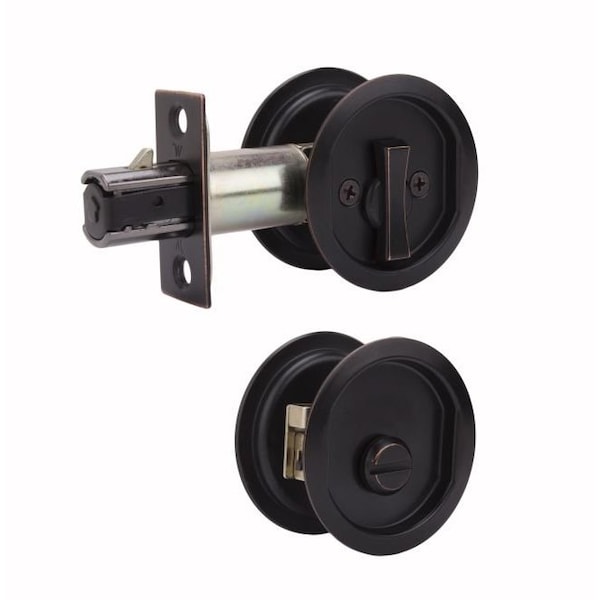 Weslock Pocket Door Lock, Steel, Brown - 00677X1X1