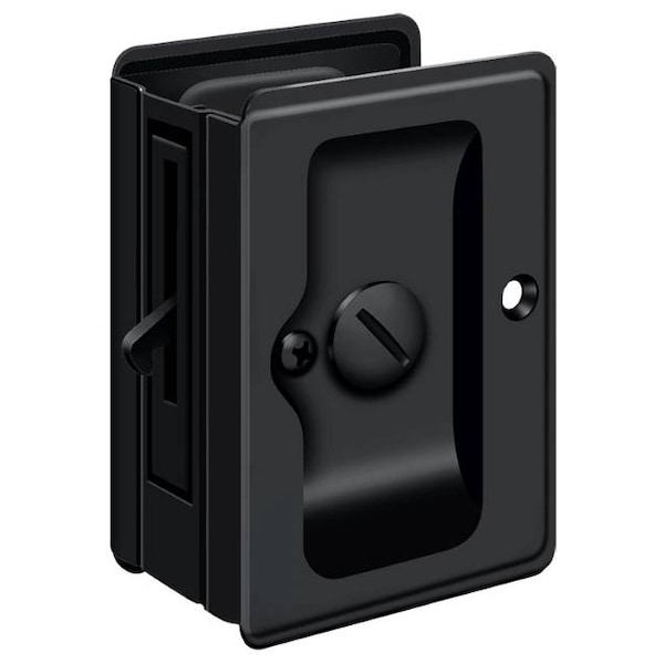 Deltana Heavy Duty Pocket Lock, Adjustable, 3-1/4" X 2 1/4" Privacy Black - SDLA325U19