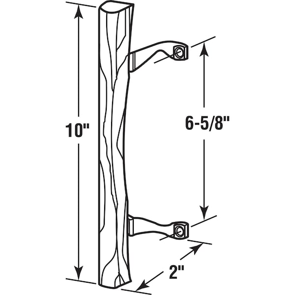 Prime-Line Prime-Line 10 in. L Chrome Brown Metal Patio Door Pull - 141642