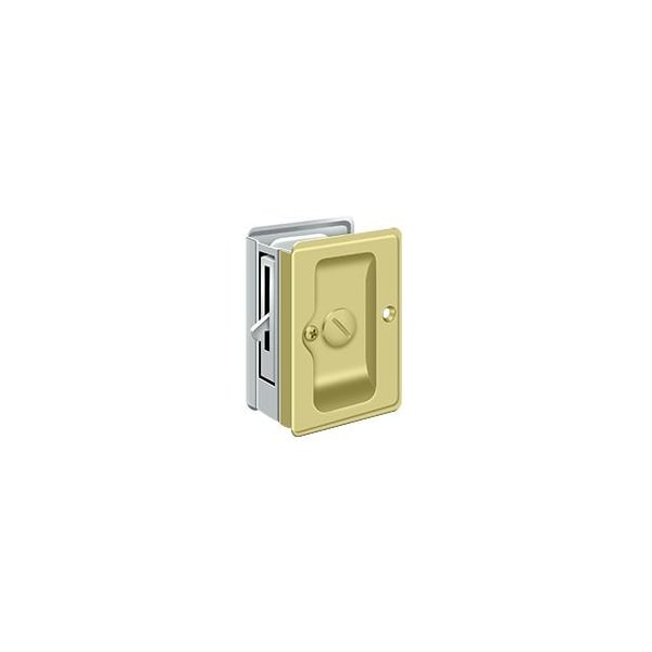 Deltana Hd Pocket Lock, Adj, 3-1/4" X 2 1/4" Priv Bright Brass X Bright Chrome - SDLA325U3/26