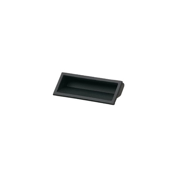 Southco Flush Pull, 1.8 - 2.1mm .070 - .085 in Door thickness, Snap-In, UL94-HB, ABS Plastic, Black - P2-43