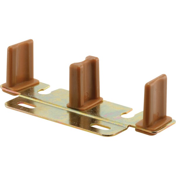 Prime-Line Prime-Line 1.38 in. D X 3.88 in. L Matte Brown Steel By-Pass Guide 1 pk - 161148
