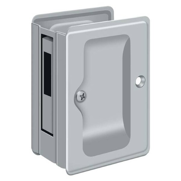 Deltana Hd Pocket Lock, Adj, 3-1/4" X 2 1/4" Sliding Door Rcvr Satin Chrome - SDAR325U26D