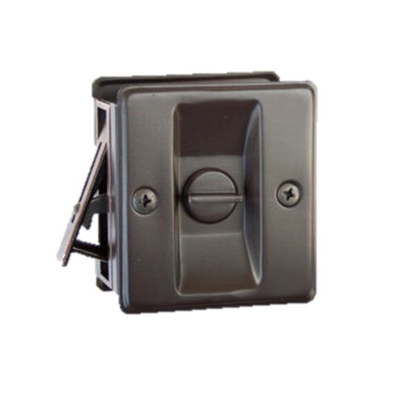 Orca Hardware Privacy Pocket Door Lock, US10B Oil-Rubbed Bronze Finish - TH-SQPK-V-10B