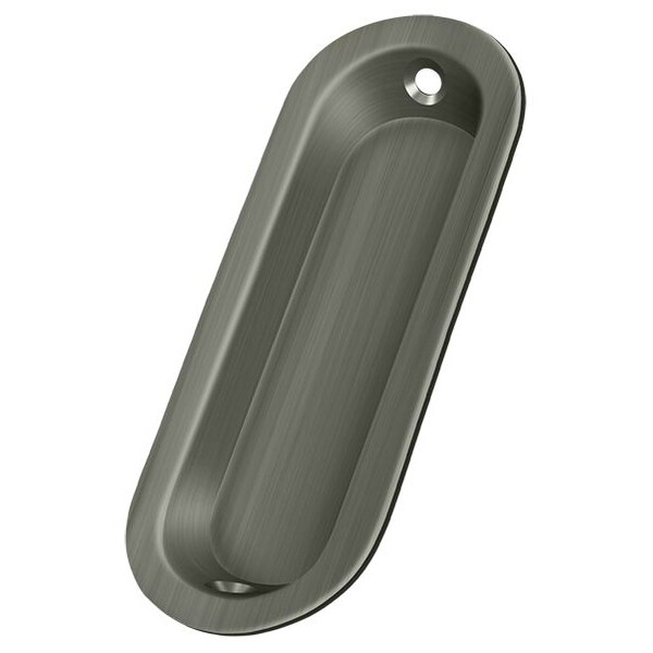Deltana Flush Pull, Oblong, 3-1/2" X 11/4" X 5/16" Antique Nickel - FP223U15A