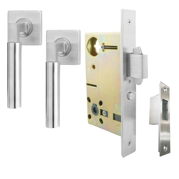 Inox 9610 Sliding Door Passage 221 Aurora 2-3/4" Backset 32D LH - XGS221-PD9610-32D-LH