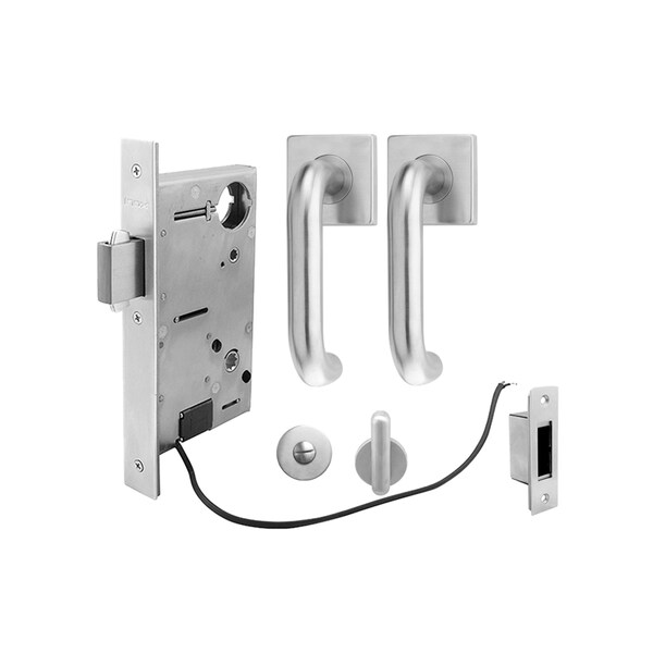 Inox 9740 Sliding Door Privacy 202 Munich 2-1/2" Backset 32D RH - XGS202-PD9740A-32D-RH